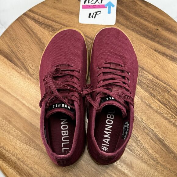 Women’s size 7.5-NOBULL Mid Canvas Trainer Cabernet Red Gum Sole Cross Fit Gym - Picture 7 of 9